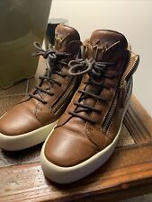GIUSEPPE ZANOTTI BROWN LEATHER TRAINERS SIZE 41 EUR. As New Condition for sale  Shipping to South Africa