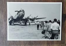 Fotografia Lotnisko Barcelona 1955 Samolot Maszyna Pasażerowie Soennecken stary na sprzedaż  Wysyłka do Poland