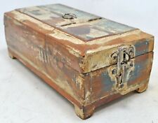 Caja de tocador de madera dura recuperada hecha a mano con espejo color original segunda mano  Embacar hacia Mexico