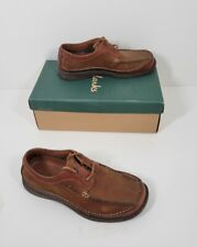 Zapatos de barco Clarks Granada Suave Marrón Cuero Nubuck con cordones Oxford para hombre talla 8,5 segunda mano  Embacar hacia Argentina