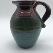Used, Multicolor Ceramic Handmade Decorative Twisted Handled Drip Glazed Vase 7" for sale  Shipping to South Africa