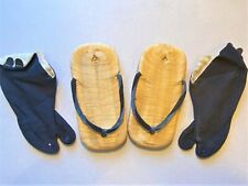 Antique Vintage Traditional Japanese Zori Sandals w/ Tabi Socks for sale  Shipping to South Africa