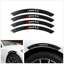 4Pcs Real Carbon Fiber Car Wheel Eyebrow Arches Lip Fender Flare Protector Cover, used for sale  Shipping to United Kingdom