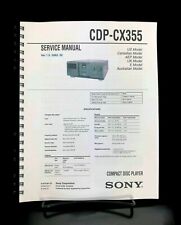 Sony CDP-CX355 Reproductor de CD SERVICIO Manual Instrucciones con bobina encuadernada segunda mano  Embacar hacia Argentina