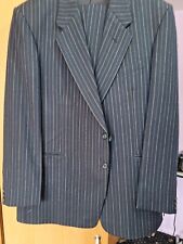 Used, Mens Bespoke Tailored 2 Piece Suit Narrow Striped Blue 42" Chest 35" Waist .  for sale  Shipping to South Africa