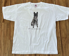 "Camiseta Blanca Malinois Bayside Made in America EE. UU. ""Good Dog Classified"" talla XL segunda mano  Embacar hacia Argentina