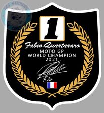 STICKER FABIO QUARTARARO NUMERO 20 YAMAHA MOTO GP CHAMPION DU MONDE 2021 QA015 d'occasion  Châtillon