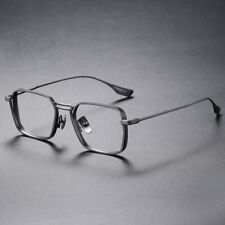 Óculos de grau masculino ultraleve retrô quadrado armação titânio puro comprar usado  Enviando para Brazil