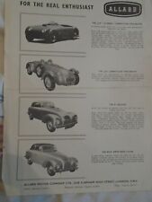 Allard range brochure for sale  KINGS LANGLEY