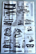1953 MIKE MUNVES FLYER PENNY ARCADE COIN OP Music Machines LARGE SHEET for sale  Shipping to South Africa