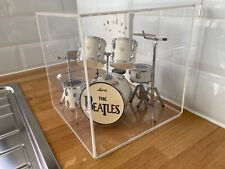 The Beatles Replica Metal Drum Kit Miniature Model in clear presentation cube for sale  Shipping to South Africa
