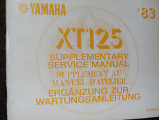 Yamaha xt125 supplementary for sale  ASHFORD