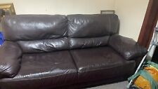 Seater brown leather for sale  COVENTRY