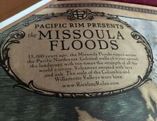 Pôster Missoula Floods Pacific Rim vinícola Riesling noroeste de Montana Oregon comprar usado  Enviando para Brazil