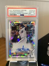 2021 Bowman Chrome refrator atômico Cristian Santana RC automático/100 PSA 10, usado comprar usado  Enviando para Brazil