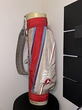 Bolso de golf de colección de los años 80 hecho por Taylor rojo azul gris segunda mano  Embacar hacia Argentina