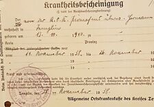 TEMPLIN: Certificado de enfermedad del 28/11/1938 (Postal) segunda mano  Embacar hacia Mexico