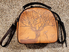Usado, Bolsa de ombro feminina marrom natureza animais veados pássaros madeira ao ar livre comprar usado  Enviando para Brazil