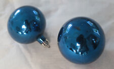 Used, Pair Vintage Blue Glass Christmas Tree Ornaments for sale  Shipping to South Africa