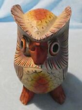 Wooden painted owl for sale  BODMIN