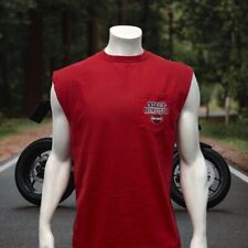 Usado, Camiseta Vintage Harley Davidson Roja Azul Cristal River FL Sin Mangas Talla Grande segunda mano  Embacar hacia Argentina