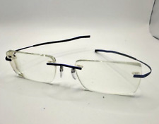 Armações de óculos de titânio SILHOUETTE azul sem aro sem dobradiças "PRISTINE" 19-145 comprar usado  Enviando para Brazil