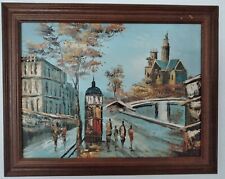 Antique painting cityscape d'occasion  Expédié en Belgium