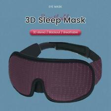 1 pacote de máscara para os olhos viagem 3D sono macio acolchoado sombra capa descanso relaxar venda para os olhos, usado comprar usado  Enviando para Brazil