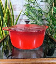 Cousances Le creuset Red Cast Iron Enamel 24 cm Casserole Dish Pan Pot 4.3kg for sale  Shipping to South Africa