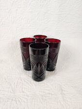 Usado, Conjunto de 4 copos antigos antigos Cristal d'Arques Durand vermelho rubi comprar usado  Enviando para Brazil
