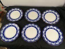 Antique Flow Blue Set Of 6 Plates CWS  WH Grindley 1904 Astral, used for sale  Shipping to South Africa