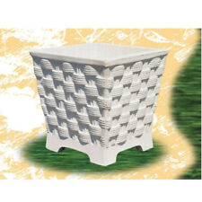 Vaso fioriera quadrato cemento bianco con idrofugo e fibre polietilene 43x43x45H usato  Lecce