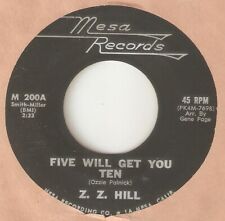 Z Z HILL Five Will Get You Ten MESA  NORTHERN SOUL USA 45 comprar usado  Enviando para Brazil