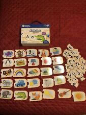 Juego de 26 tarjetas de rompecabezas autocorrectivas de Learning Resources del alfabeto (LER6089) segunda mano  Embacar hacia Mexico