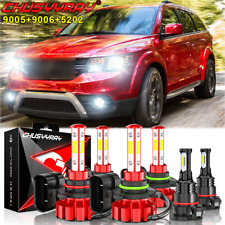 Faróis de neblina combo 6X faróis de LED feixe alto baixo para Dodge Journey 2010-2019 comprar usado  Enviando para Brazil