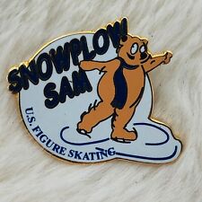 Prendedor de solapa Snowplow Sam EE. UU. clases de patinaje artístico recuerdo esmalte mascota segunda mano  Embacar hacia Argentina