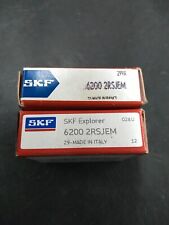 (2) SKF 6200-2RS-JEM Deep Groove Ball Bearing 10mm x 30mm x 9mm Double-seal for sale  Shipping to South Africa