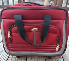 Maletín rodante rojo de viaje Swiss Gear maleta bolso portátil con mango extendido, usado segunda mano  Embacar hacia Mexico