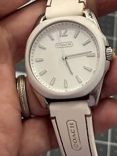 Reloj Coach Mujer Correa Silicona Blanco Talla Grande ca.77.7.14.0821 Batería Nueva segunda mano  Embacar hacia Argentina