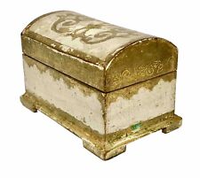 Usado, "Caja de cúpula con bisagras florentina Hollywood Regency de colección dorada patas doradas 8x5x5""" segunda mano  Embacar hacia Argentina
