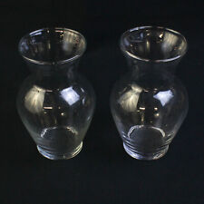 2 clear glass flower vases for sale  Mcminnville