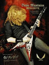 DAVE MUSTAINE de MEGADETH - GUITARRAS DEAN - Anuncio impreso 2008 segunda mano  Embacar hacia Argentina