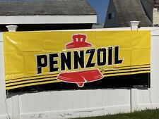 Letrero de bandera de colección Pennzoil gasolinera anuncio aceite 9,5' x 4' grande como nuevo segunda mano  Embacar hacia Argentina