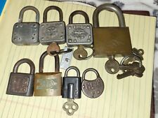 8vVintage Padlockmlot Master Lock No. 77 Lions,cisa,cycle...some With keys , used for sale  Shipping to South Africa