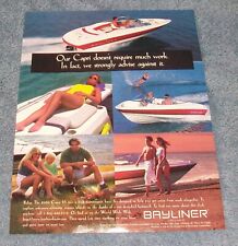 Used, 1996 Bayliner 2050 Capri SS Vintage Ski Boat Ad "Our Capri Doesn't Require..." for sale  Shipping to South Africa