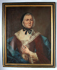 Obraz barokowy, portret kobiety z kapturem i koronkowym szalem datowany. 1760 na sprzedaż  PL