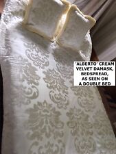 Cream velvet damask for sale  BRADFORD