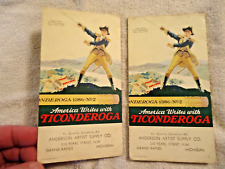 2 vintage Ticonderoga Pencil 1386 No. 2 "Ethan Allen" Advertising Ink Blotters for sale  Shipping to South Africa