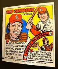 Used, 1979 Topps Bazooka Comics Ted Simmons #30 - Test Issue Oddball - 10+ Ship FREE! for sale  Shipping to South Africa