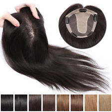 Usado, Topper 100% cabelo humano top peça toupee clipe em peruca indiana feminina 6-20" comprar usado  Enviando para Brazil